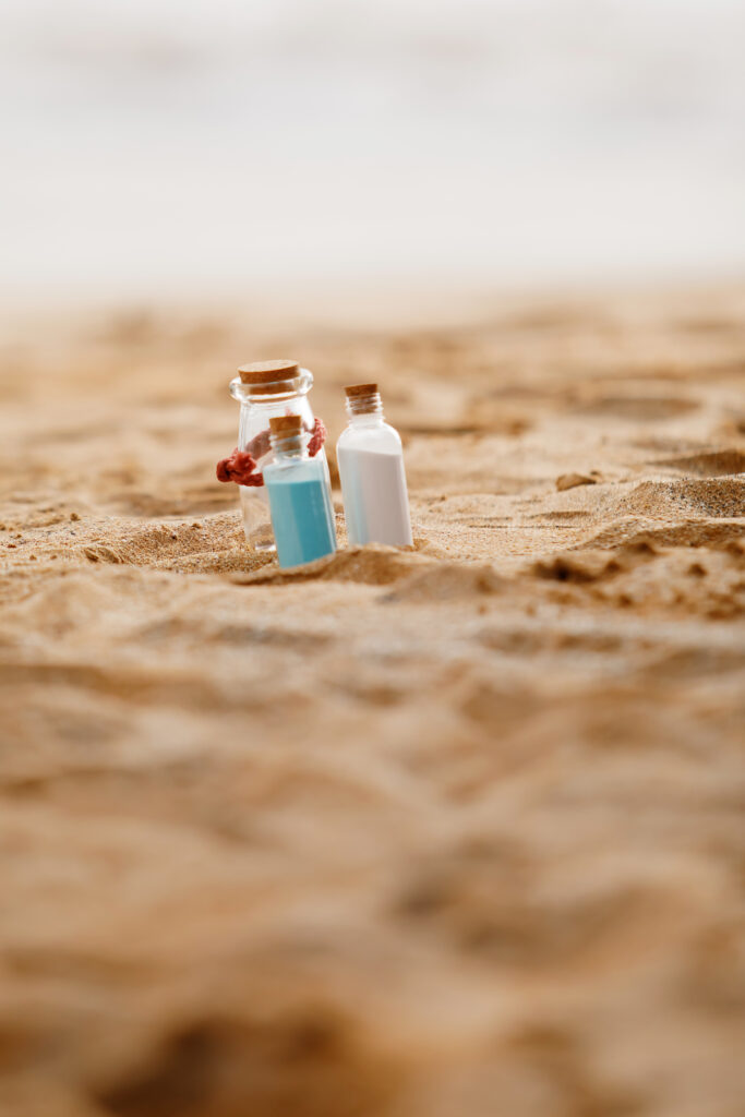 Sand ceremony details during a Maui beach elopement in Hawaii